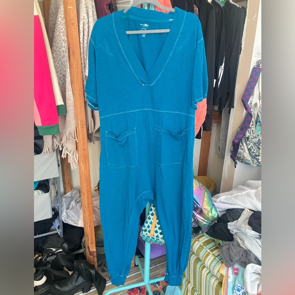 NATURAL LIFE Teal V-Neck Jumpsuit